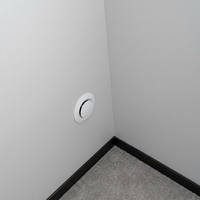 Installation de climatisation et de ventilation avec un plafond circulaire direct. Valve d'échappement en plastique ABS.