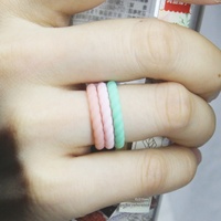 Approvisionnement direct usine : Magnifique bague sportive en silicone torsadé pour femme