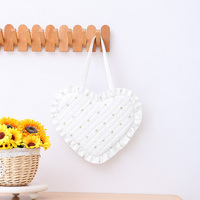 Tas Tote Berbentuk Hati yang Lucu dengan Hiasan Ruffle, Tas Selempang Romantis untuk Wanita dan Remaja Putri, Cocok untuk Penggunaan Sehari-hari dan Hadiah