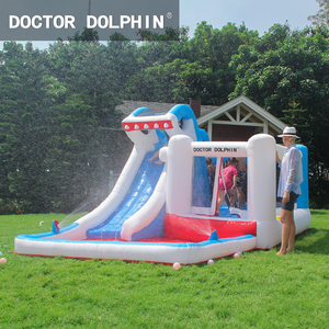 Casa de rebote inflable con tema de tiburón a precio de fábrica con soplador de PISCINA DE BOLAS, casa de salto inflable de tela Oxford, castillo hinchable - Product Image 2
