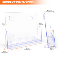 Porte-poche de brochure de brochure acrylique directement clair d'usine A4 pour le support d'affichage de brochure de bureau