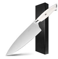 Ensemble de couteaux de chef professionnels de haute qualité en acier inoxydable 4CR14 avec lames tranchantes, manches en ABS écologiques - Couteaux de cuisine en cadeau