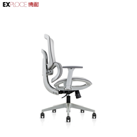 Chaise en maille ergonomique de haute qualité en gros d'usine formation avec accoudoir chaise de bureau pour visiteurs de bureau