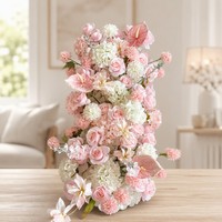 Camino de Flores Artificiales Coloridas Personalizadas para Decoración de Pasillos y Mesas de Boda