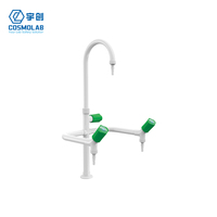 Grifo de Agua Pura para Laboratorio COSMOLab GC-FS-01, Montado en el Suelo, con Cuello de Cisne, para Uso Hospitalario, Escolar e Industrial, de PP y Latón, con Certificación CE/ISO