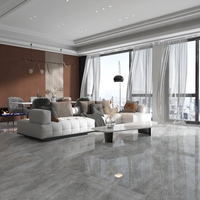 Carreaux de sol en porcelaine brillante de luxe léger 800x800mm 12mm d'épaisseur résistants à l'usure antidérapants pour murs intérieurs salle de bain hall hôtel