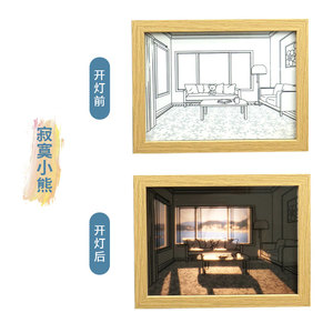 LED Luminous Night Light Wooden Photo <strong>Frame</strong> Popular Creative <strong>Friend's</strong> <strong>Best</strong> Gift Choice - Product Image 3