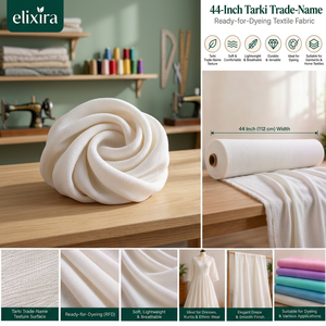 Tela Textil Cruda de 44 Pulgadas Lista para Teñir, Materia Prima para Procesamiento de Color Personalizado, Producción de Prendas y Venta al Por Mayor - Product Image 2