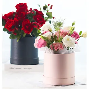 Recyclable I Love You 12*12 cm Mini Paper Tube Box Bouquet Cylinder Round Rose Flower Box