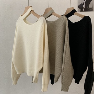 Maglione da Donna con Collo a O e Mezza Zip, Pullover in Maglia Spessa, <span class=keywords><strong>Su</strong></span>éter De Mujeres Personalizzato, Maglione Basico in Maglia per Donna - Product Image 4