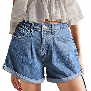 Wholesale High <b>Sexy</b> Vintage <b>Cowgirls</b> Breathable Jeans Shorts Women Summer Casual Straight Stretchy Washed Embroidery Distressed - Product Image 2