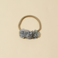 Bandeau à fleurs en mousseline de soie de couleur unie pour enfants Bandeau élastique en nylon pour bébé Accessoires pour cheveux fins pour bébés