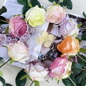 Single rose wedding set Valentine's Day holiday flower wall <b>decoration</b> home flower arrangement wholesale - Product Image 3