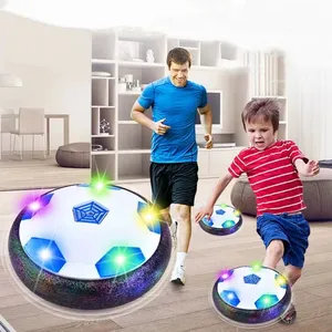새로운 호버 축구 공 에어 쿠션 플로팅 폼 축구 LED 라이트 글라이딩 장난감 축구 공 아이 야외 실내 스포츠 게임