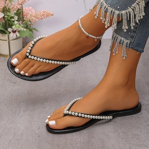 Sandalias Romanas Planas con Cuentas de Agua, Diseño 2025, Talla Grande para Mujer, Estilo Europeo y Americano, A05 - Product Image 5