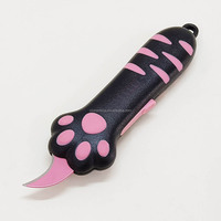 Couteau utilitaire rétractable en forme de patte de chat, ouvre-boîte adorable, couteau à boîte rétractable en forme de patte de chat