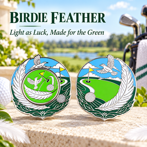Marqueur de balle de golf magnétique personnalisé avec logo, forme irrégulière et marqueur central détachable pour cadeaux de golf - Product Image 1