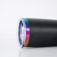 Gobelet à café pour voiture de 20 oz, plaqué ions, en acier inoxydable 304 à double paroi, avec couvercle coulissant, anti-fuite, lavable et réutilisable, cadeau d'affaires