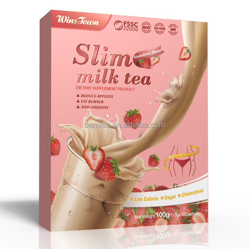 Slim Milk Tea Private Label Special Design Quick 14 Days Detox Flat Tummy Tea Slimming Milk Tea