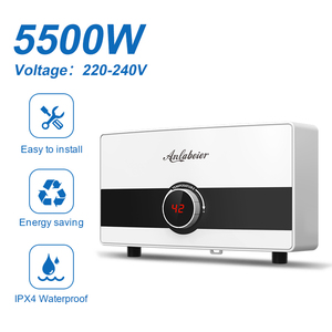 Calentador de Agua Instantáneo sin Tanque de 5500W, 220V, Eléctrico, de Acero Inoxidable, Compacto y Seguro para Ducha de Baño - Product Image 3