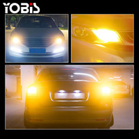 YOBIS 10 pièces T20 LED Ampoule 4014 150SMD 1157 1156 7443 Switchback Lampe De Frein De Voiture BA15S BAY15D P21W Auto Arrière Inverse Ampoule