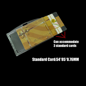<span class=keywords><strong>Porte</strong></span>-cartes vertical en plastique dur PC entièrement transparent robuste et durable avec extracteur de cartes - Product Image 4