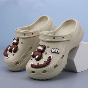 Bonitos Zuecos de Plataforma para Mujer, Color Blanco, Tallas 35-40, con Aumento de Altura, Transpirables, de EVA, Zapatos de Playa, Punta Cerrada, Sandalias Cómodas - Product Image 3