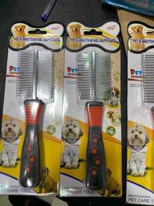 KingHon Stainless Wide <b>Tooth</b> Metal Dog Combs for Grooming Shedding Dematting for Long and Short Hair Deshedding <b>Tools</b> Hair Brush - Product Image 6