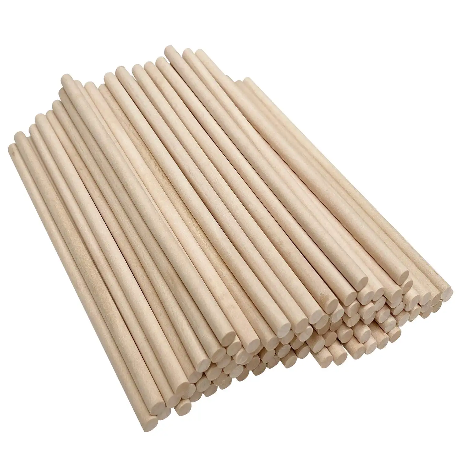 Solid Wood Creative Style Round Diy Model Long Wooden Stick Crafts 6mm 8mm 12mm 25mm diameter wood rods for crafts or furniture