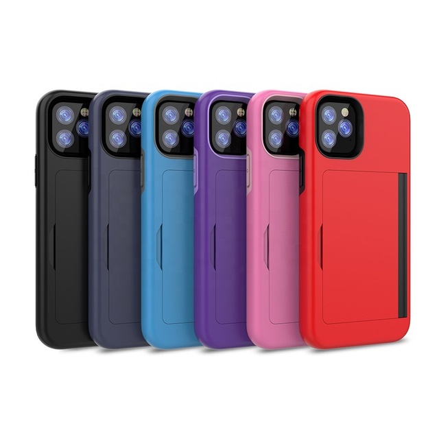 2022 Newest Design Logo Customized Full Protection TPU PC Cover with Credit Card Holder Phone Case for Iphone 12 13 Mini Pro Ma