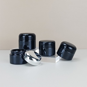 Hot Selling Empty Round Black Uv Glass Concentrate Jar 10ml 30ml 50ml 100ml 300ml 500ml 1000ml Violet Glass Jar With Lids - Product Image 3