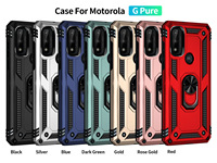 Étui de téléphone DYL robuste antichoc en TPU+PC avec anneau de maintien pour Motorola G Stylus Edge 5G, emballage Opp