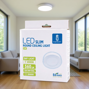 Plafoniera LED Sottile Rotonda 6W 6000K Luce Diurna Serie E6 a Risparmio Energetico - Product Image 3