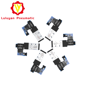 Aluminium Aloi 5/2 cara Pilot pneumatik katup Solenoid AC220V kontrol listrik Media Gas suhu sedang 0.15-0.8 MPa tekanan - Product Image 4