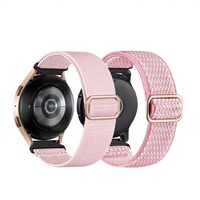 Bracelet de montre en nylon tressé avec boucle coulissante, bracelet de sport élastique avec boucle à lettres