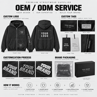 Sweat-shirt à capuche zippé personnalisé 100 % coton imprimé et brodé pour homme, en molleton, style streetwear, marque privée