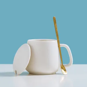 Biểu tượng tùy chỉnh 10oz hiện đại Bắc Âu màu xanh hồng trắng gốm ember Mug cho trà cà phê