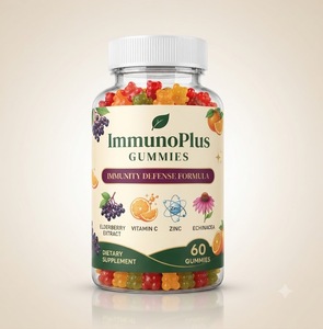Gomitas Veganas con Sabor a Frutas ImmunoPlus, Sin Azúcar Añadido, Sin Gelatina, Suaves y Masticables, Hechas Sin Colorantes Artificiales - Product Image 1