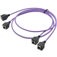 Connecteur de câble de réseau étanche à double extrémité RJ45 à RJ45 de communication industrielle électronique