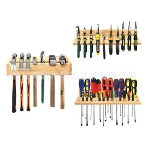Support mural en bois pour outils, pour clés, marteaux et tournevis, avec 1 niveau de 14 cm de profondeur - Product Image 1