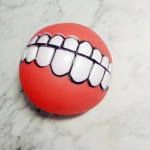 Bruxism Tooth <b>Ball</b> Interaction Dog Sound Colorful <b>Ball</b> Teeth Pattern <b>Squeezing</b> Sound Dog Chewing Toy <b>Ball</b> - Product Image 3
