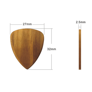 Venta al por mayor piedra guitarra púa madera <span class=keywords><strong>Marple</strong></span> 2,5mm logotipo personalizado accesorios regalo embalaje personalizado - Product Image 3