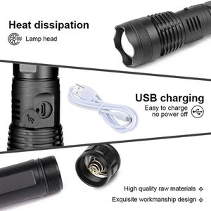 20W High Power XHP50 Aluminum Alloy 1000 Lumens IP55 Waterproof Rechargeable <b>LED</b> Tactical <b>Flashlight</b> Outdoor - Product Image 3