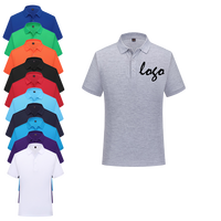 Polo en Coton CVC 200g Prix Usine Chine Unisexe Manches Courtes Ourlet Fendu Col Rabattu Polo de Travail