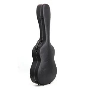 Rm nouvelle conception fibre de verre Instrument de musique étui rigide en cuir PVC anti-poussière étui de guitare classique avec sangles