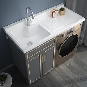 Mueble <span class=keywords><strong>de</strong></span> Lavandería Modular <span class=keywords><strong>de</strong></span> Lujo Blanco al por Mayor <span class=keywords><strong>de</strong></span> Estilo Moderno - Product Image 5