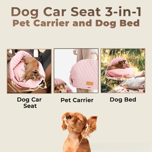 Asiento de coche 3 en 1 para <span class=keywords><strong>perros</strong></span> al por mayor, bolsa de transporte impermeable para mascotas, cama portátil para <span class=keywords><strong>perros</strong></span> pequeños, asiento elevador para asiento delantero y trasero, viaje <span class=keywords><strong>seguro</strong></span> - Product Image 4