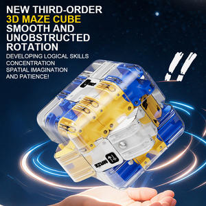 ลูกบาศก์มหัศจรรย์ 3 มิติ ของเล่นคลายเครียด แบรนด์ OEM สำหรับทุกเพศ 14+ ลabyrinthe ลูกบอลกลิ้ง วัสดุพลาสติก ABS โปร่งใส เสริมสร้างสติปัญญา - Product Image 5