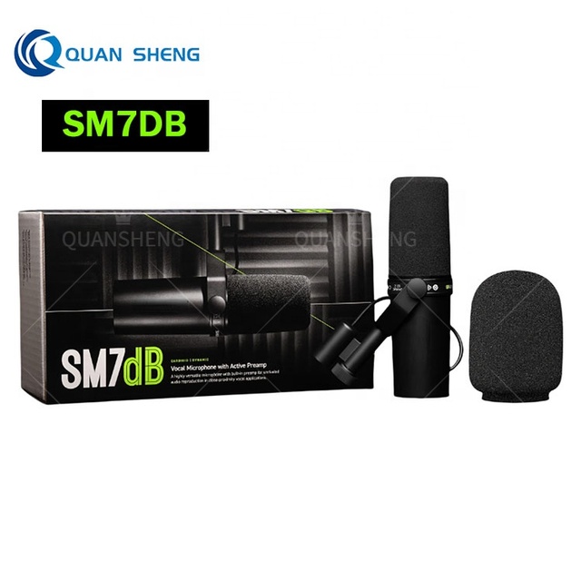 SM7dB Active Cardioid Dynamic XLR Wired Metal Microphone Built-In Preamp Portable Light-weight for Streaming Recording