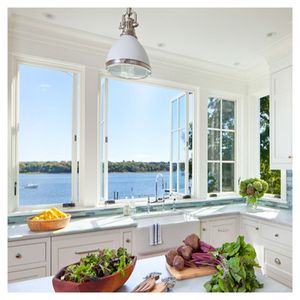 Cửa sổ góc cửa sổ <span class=keywords><strong>T</strong></span>ính năng kiến trúc độc đáo, hai cửa sổ mở nhôm gặp nhau ở góc 90 độ - Product Image 3